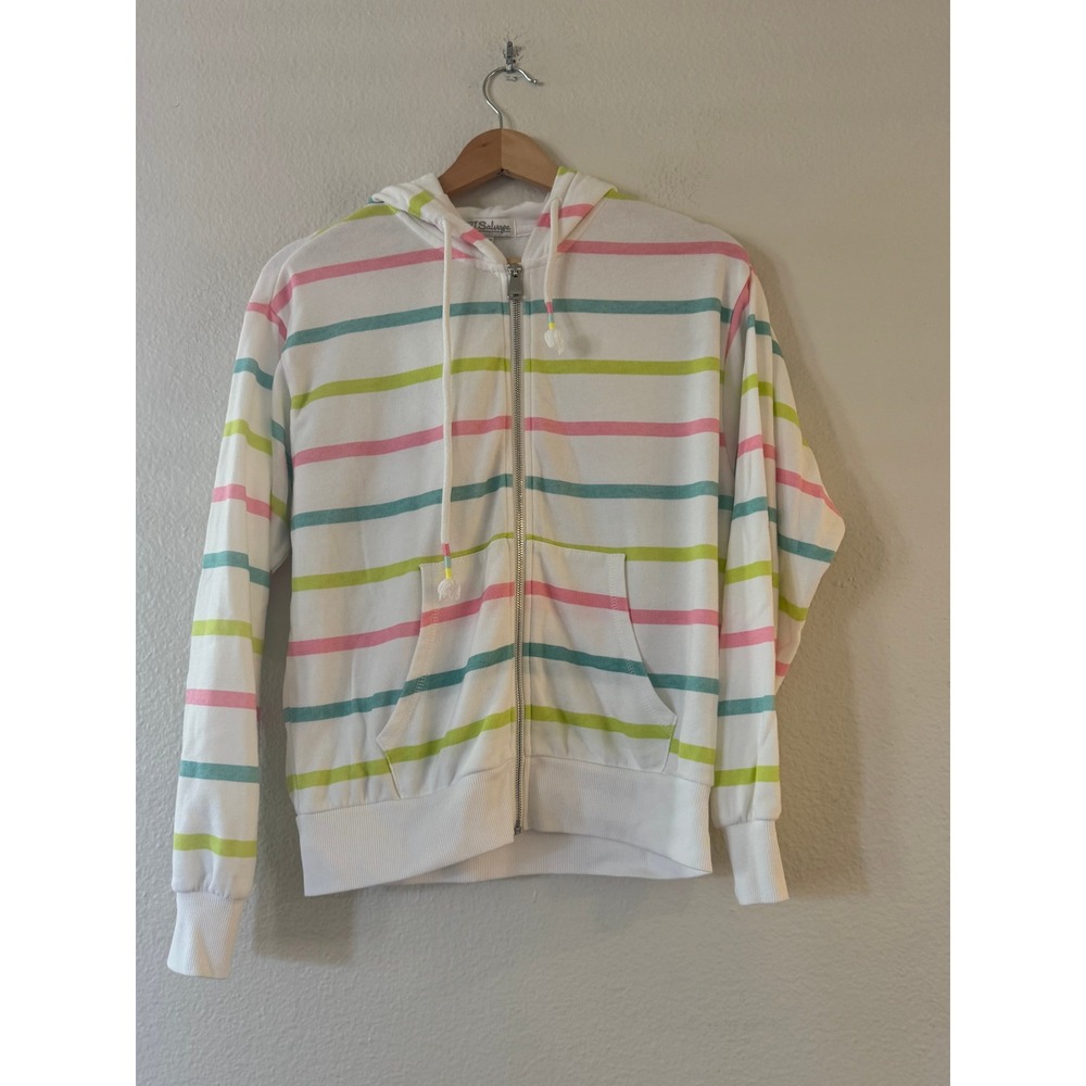 PJ Salvage Zip Hoodie/Pants Lounge Oatmael/Pastel Set XS Exc